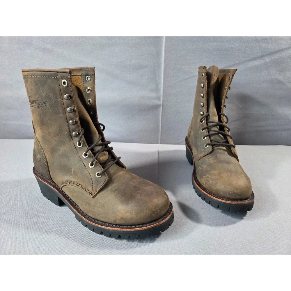 Chippewa Classic 2.0 Logger Mens 11EE Brown Soft Toe EH Vibram Work Boots